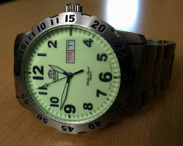 Orient luminous dial