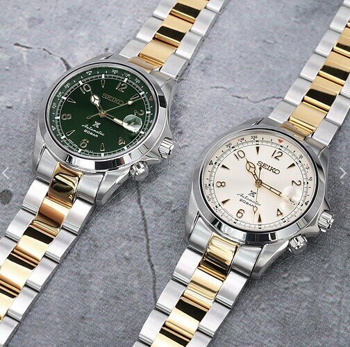 Seiko's Alpinist met two tone band