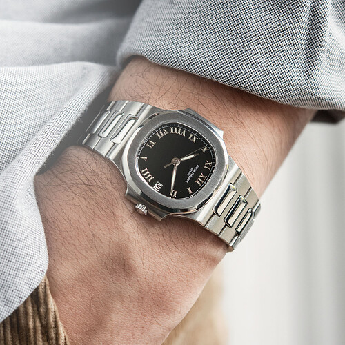 W-1035 Patek Philippe Black Dial Ref 3800_031
