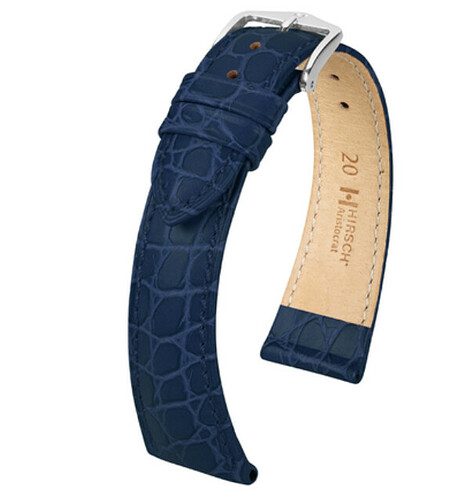 Hirsch Aristocrat Croco Blue 14mm gold
