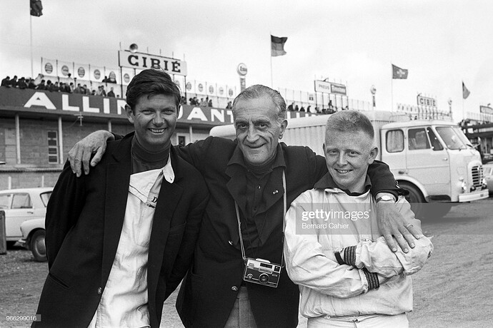 Team owner George Filipinetti with his driver Herbert Müller