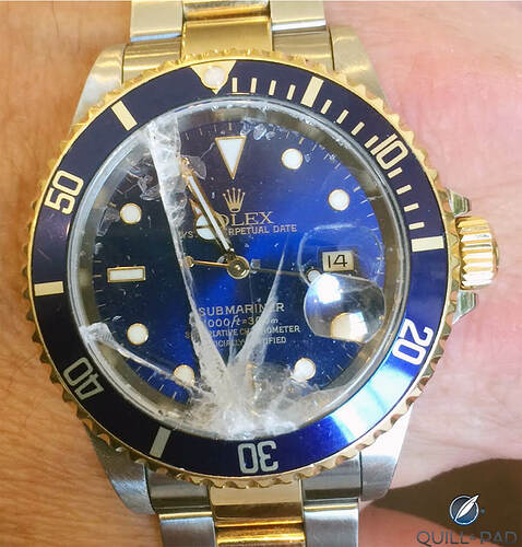Rolex-Submariner-smashed-crystal