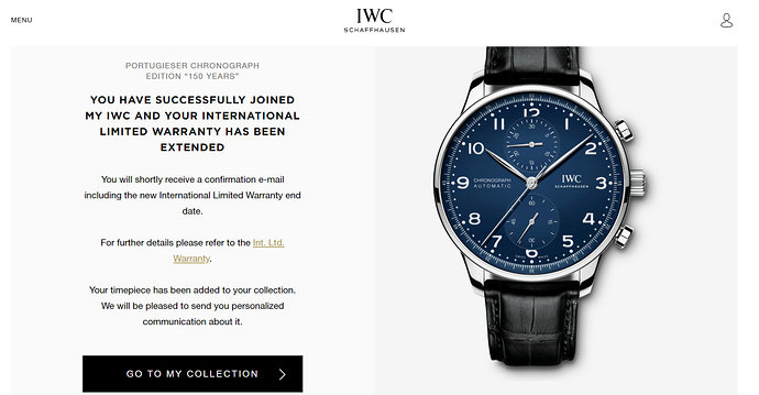 IWC waranty