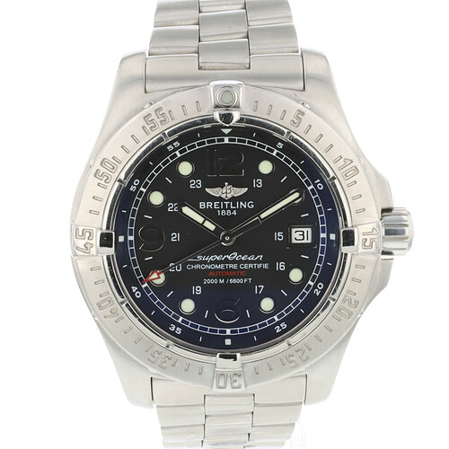 BreitlingSuperOceanSteelFishBlackDialPrice2675-00