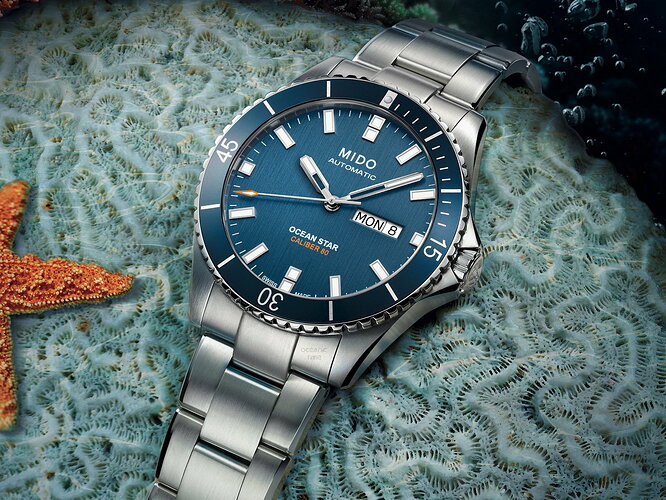 MIDO Ocean Star Captain CALIBER 80 (crop)