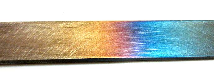 Tempering colors in steel
