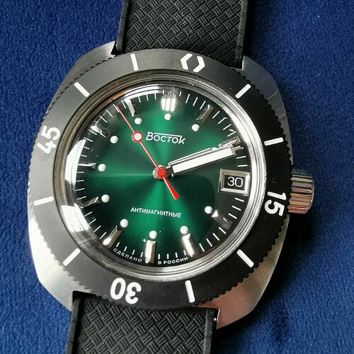 Rare-Vostok-Amphibian-Amphibia-Icebreaker-710B46S-Green-Dial