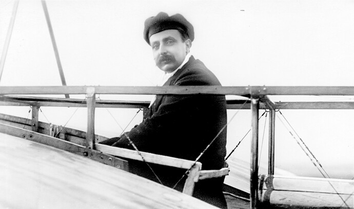 1900-1925 - Louis Bleriot in his monoplane
