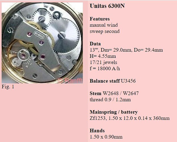 Unitas 6300N Ranfft 1