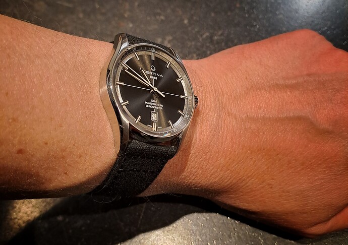 Certina DS1 black canvas