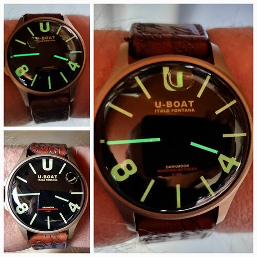 Uboat DARKMOON  40 MM BRONZE  9304 COL
