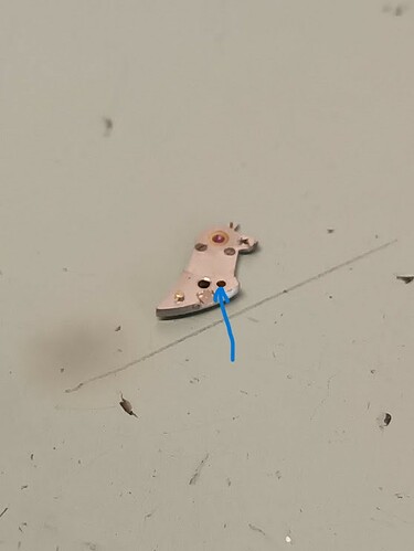 ontbrekend pinnetje