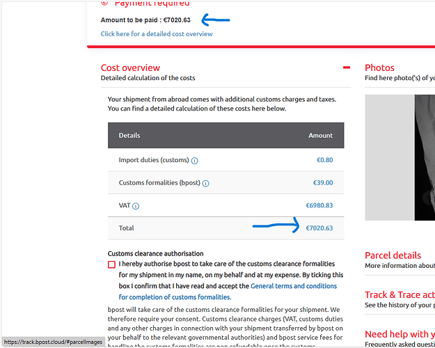 import procedure 6200GPB to pay 2