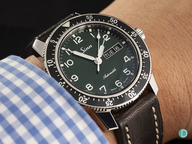 sinn-104-green-wrist