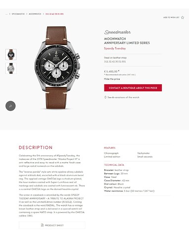 OmegaWatches - Speedmaster Moonwatch Speedy Tuesday - 311 32 42 30 01 001 OMEGA® - kopie