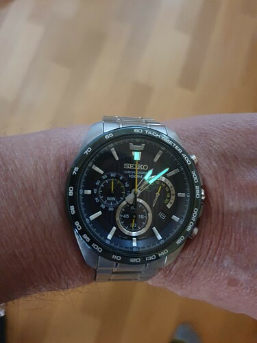 lume Seiko chronometer&tachymeter