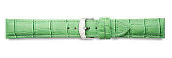 pigmented-green-full-grain-alligator-finish-cowhide-leather-padded-watch-strap-steel-buckle-4-46088316