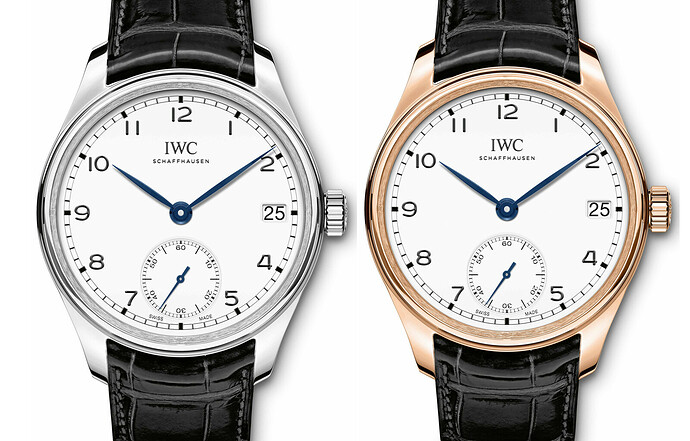 Portugieser-Hand-Wound-Eight-Days-Edition-“150-Years”  ref 510212 steel and blue hands
