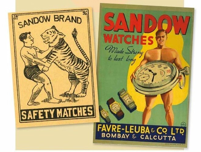 3 Sandow watches 50's advert  India Cropped