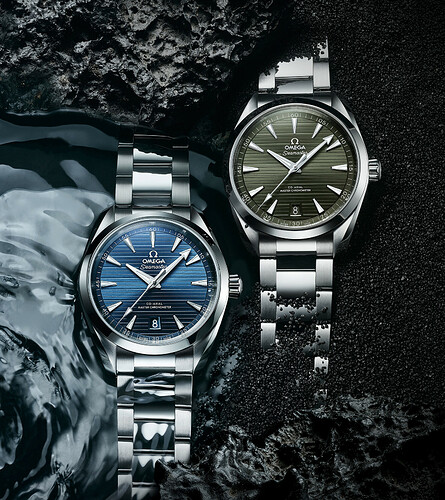 Omega_Seamaster_Aqua_Terra_Blue-Green_Dials_pair_1000