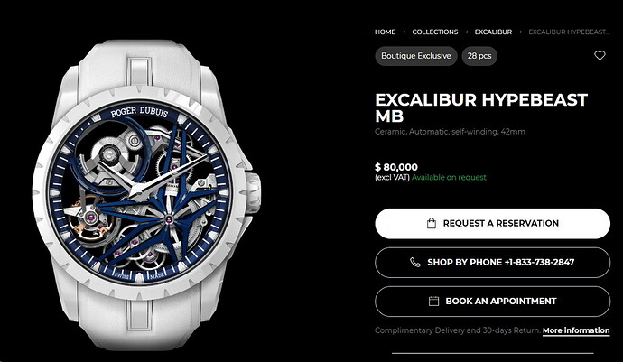 Roger Dubuis EXCALIBUR HYPEBEAST MB