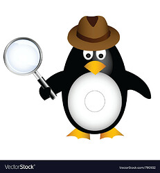 detective-penguin-with-magnifying-vector-790932