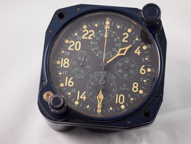 Hamilton 37500 aircraft clock elapsed time