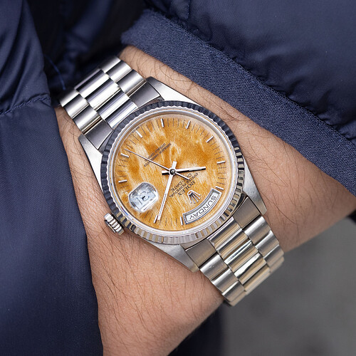 W-1968 Rolex Day-Date White Gold Wood dial ref 18239 Original Guarantee Paper_13_1x1
