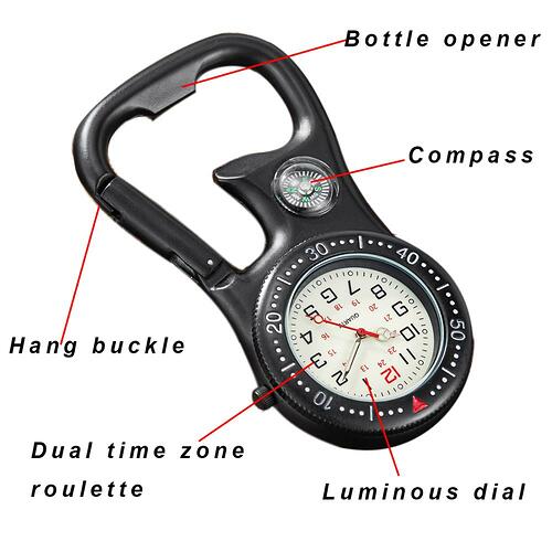 Multifunctionele-Clip-On-Karabijnhaak-Zakhorloge-Verpleegster-Horloge-Kompas-Flesopener-voor-Artsen-Chefs-Lichtgevende-Outdoor-Sport-Klok