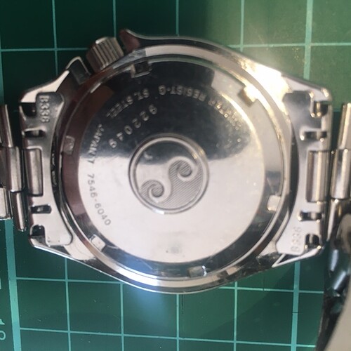 Seiko watch backside