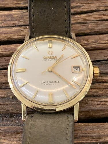 Vintage Omega 9ct Gold Seamaster De Ville Date Manual Wind Watch, 1960 –  Ogden Of Harrogate