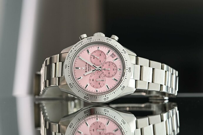 Zenith-Chronomaster-Sport-Pink-Dial-Steel-Bezel-limited-edition-Susan-G.-Komen-breast-cancer-hands-on-3