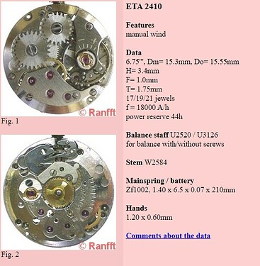 Ranfft ETA 2410 - a