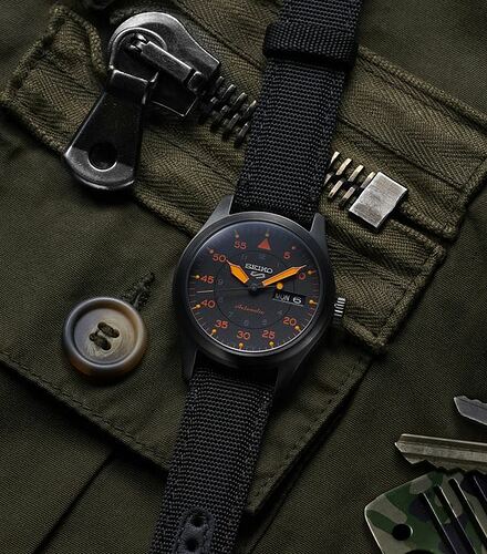 seiko 5 flieger orange