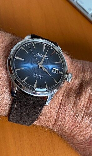 Seiko Presage Bruine Suede Band 14.09.21