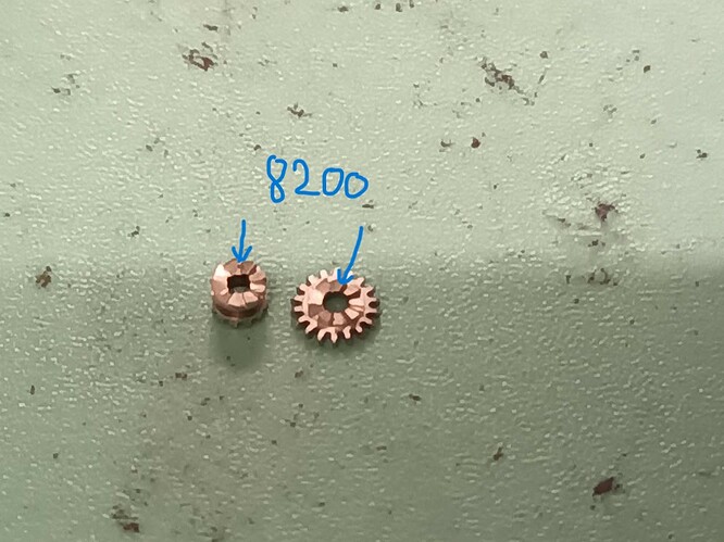 schuine tandjes opwindwerk 8200