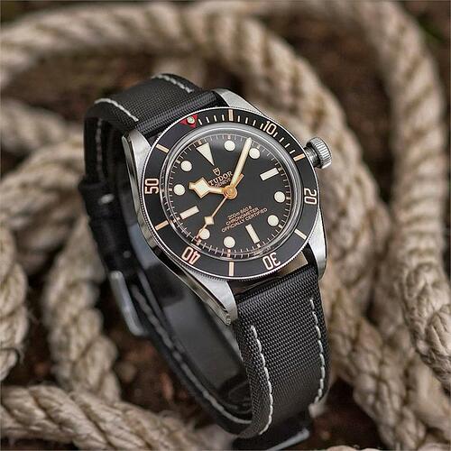 20mm-22mm-Black-Sailcloth-Waterproof-Watch-Band-Strap-Tudor-Black-Bay-58-Watch.1