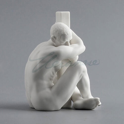 Body-art-nude-ceramics-sculpture-abstract-statue-character-Hold-the-pillar-gay-figurine-thinker-home-decoration