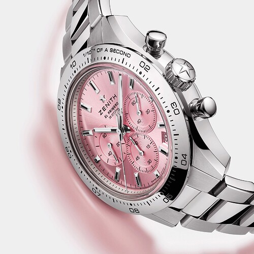 montre-zenith-chronomaster-sport-pink-automatique-cadran-rose-bracelet-acier-41-mm