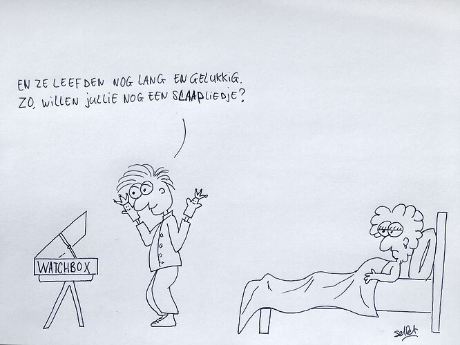 Selfet kose cartoon horlogebox