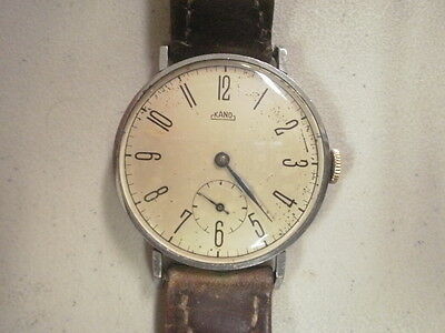 Vintage-Mens-Kano-Wrist-Watch-Bauhaus-German-Military