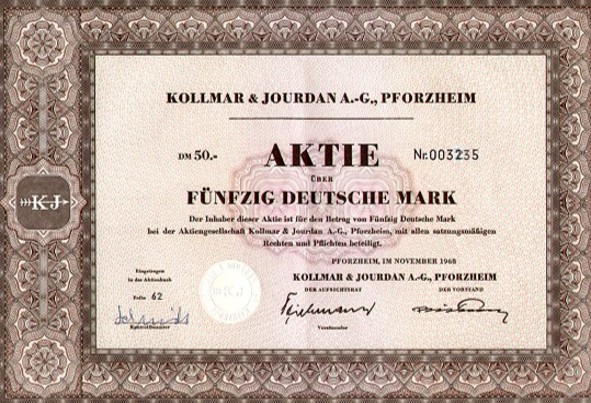 Kollmar_&_Jourdan_AG_Aktie