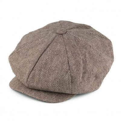 jaxon-hats-herringbone-big-apple-newsboy-cap-lichtbruin-xl-licht-bruin-c27