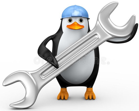 d-pinguïn-die-grote-moersleutel-houden-58095236
