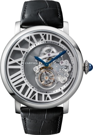 montre-rotonde-de-cartier-tourbillon-volant-cadran-lové-or-gris