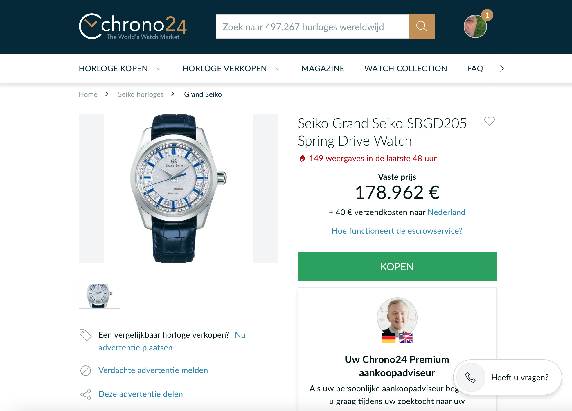 Duurste hotsell seiko horloge