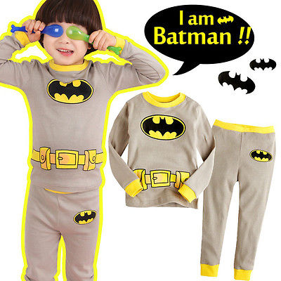 Batman-Baby-Kids-kleding-set-Peuter-Jongen-Nachtkleding-Nachtkleding-Pyjamas-Pak-Set-Maat-1-2-3
