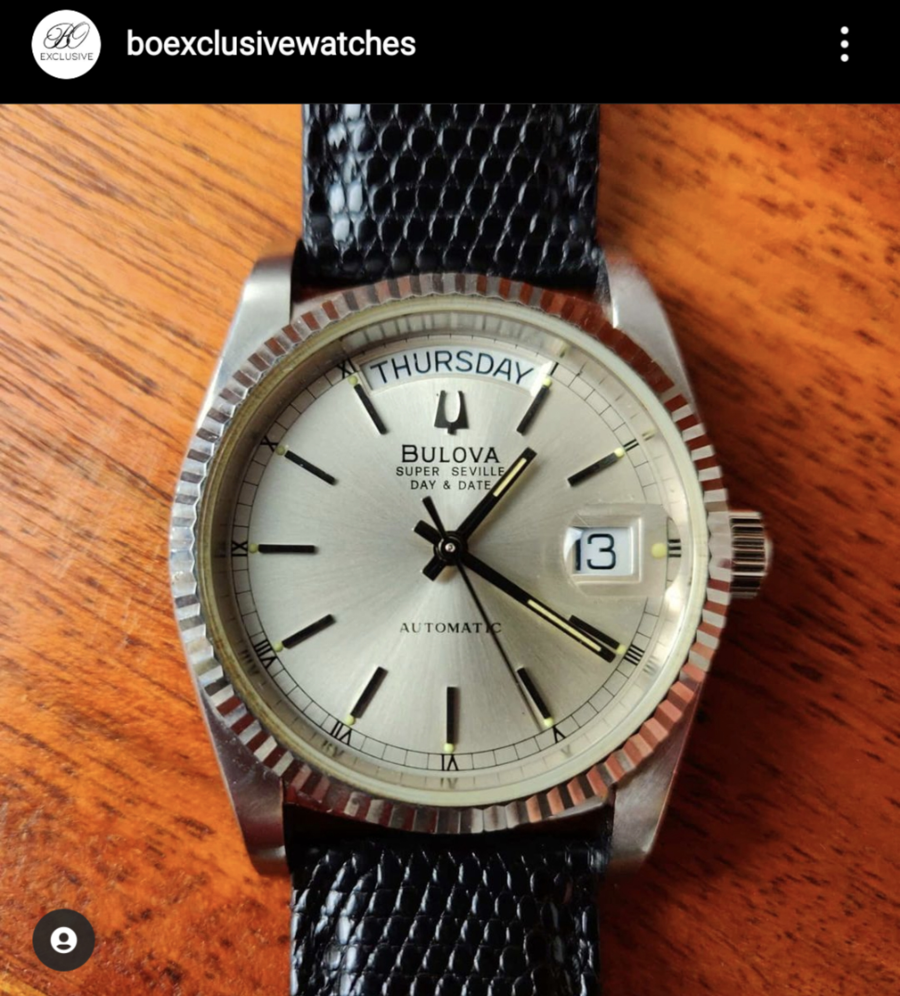 Bulova super best sale seville day date