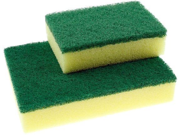 10-pak-schuurspons-groot-geel-met-groen-schuurpad