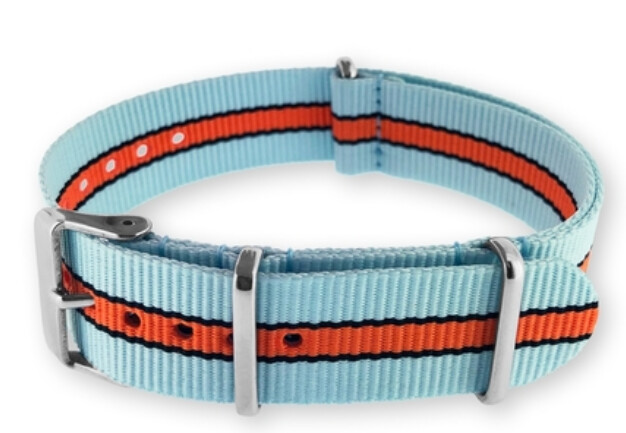NATO Gulf Le Mans Sky Blue Orange 18 mm